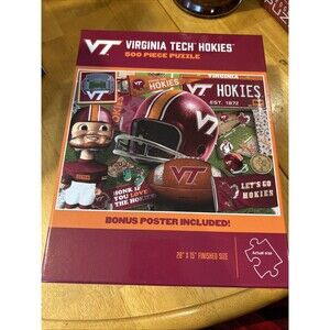 Virginia Tech Hokies - You The Fan- 500 piece puzzle 24"x18"- Open Box